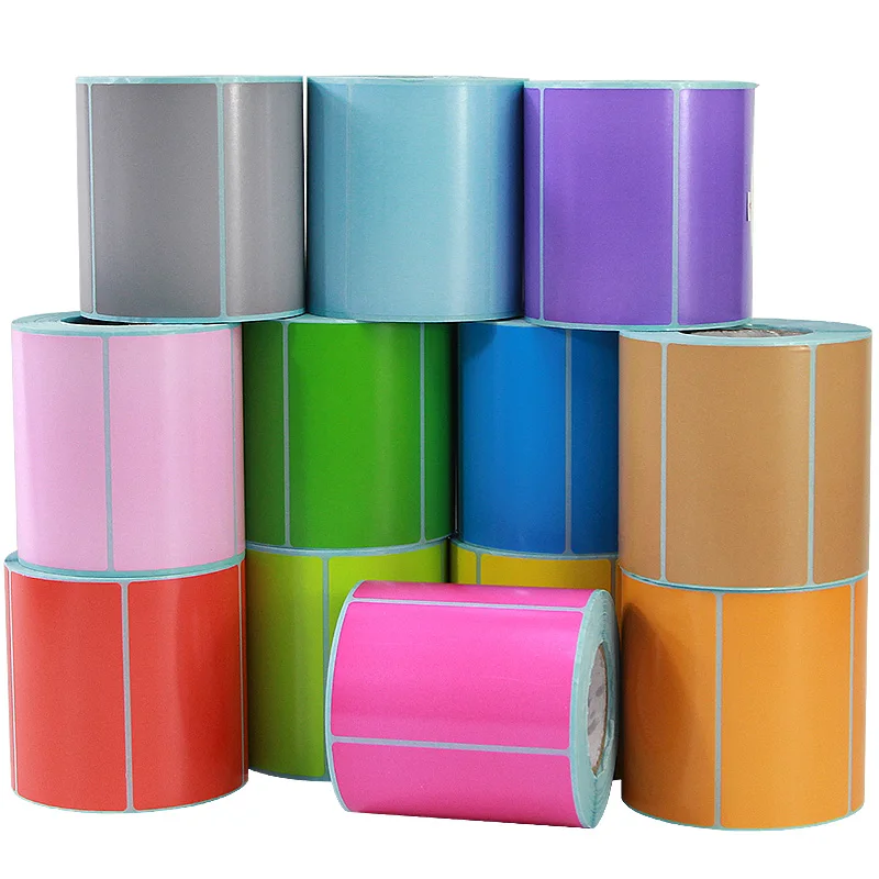 70*40mm/600 PCS Barcode Paper Label Thermal Paper Roll Of Colored Labels No Ribbon Printing