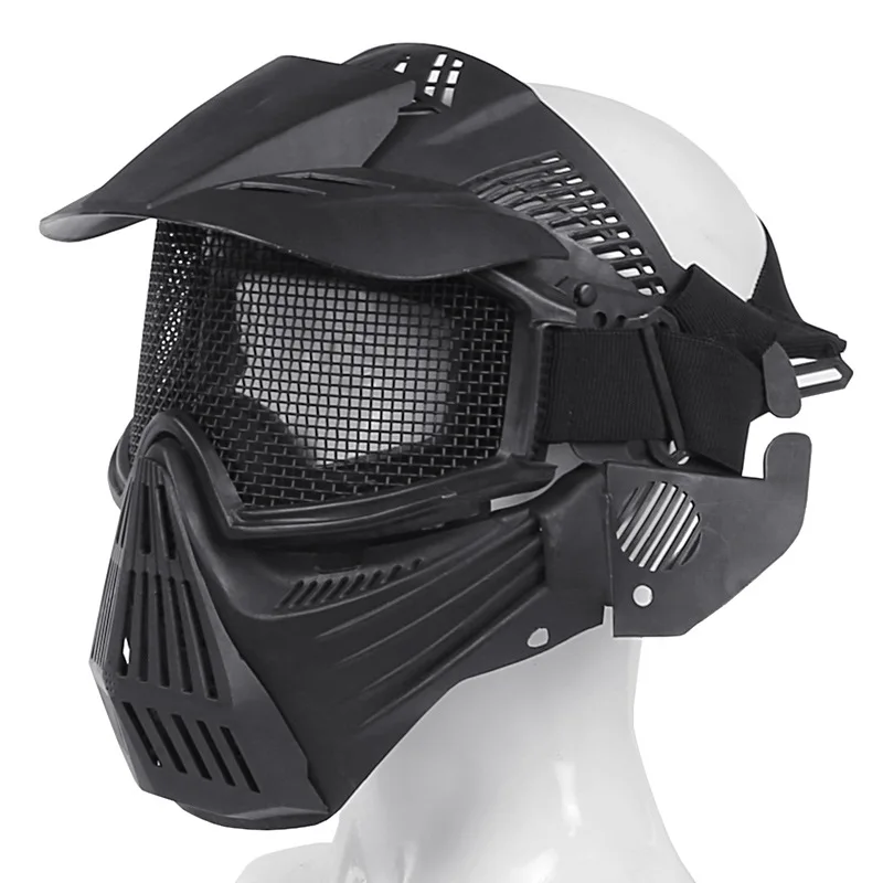 Airsoft Paintball Goggle Mask Full Face Metal Steel Mesh Mask Shooting Hunting Accessories Wargame Military Army Tactical Masks