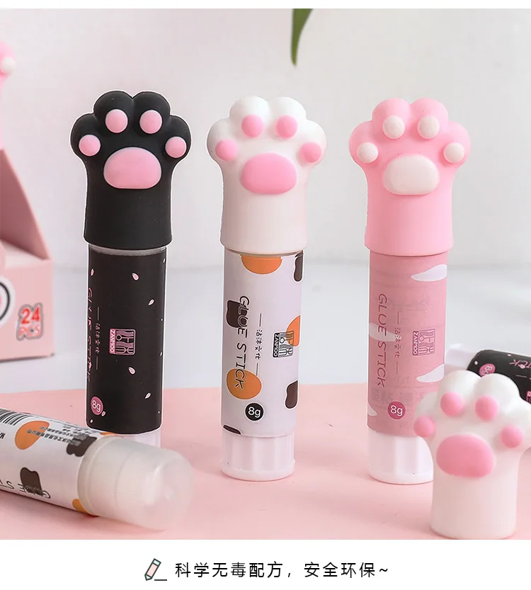 1 шт. Kawaii клей-карандаш высокой вязкости Кошачий коготь милый клей-карандаш для школы Elmers школьные принадлежности для студентов Kawaii канцелярские принадлежности