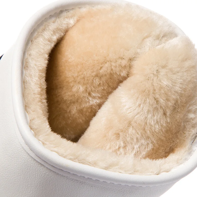 Boots Women Womens Snow Boots Winter Shoes for Women Shoe Winter Wedge Boots Female High Top Platform Ankle Boots White Black