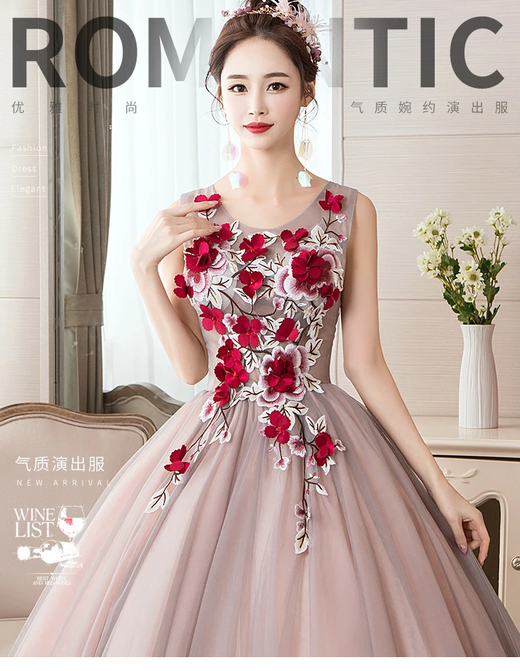 Quinceanera Gowns V-neck Flower Appliques Ball Gown Party Prom Formal Quinceanera Dresses Plus Szie Vestito Quinceanera