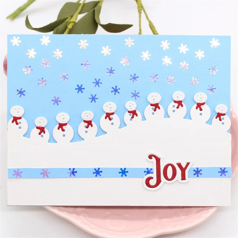 KLJUYP Snowman Border Metal Cutting Dies Scrapbook Paper Craft Decoration dies scrapbooking 07091