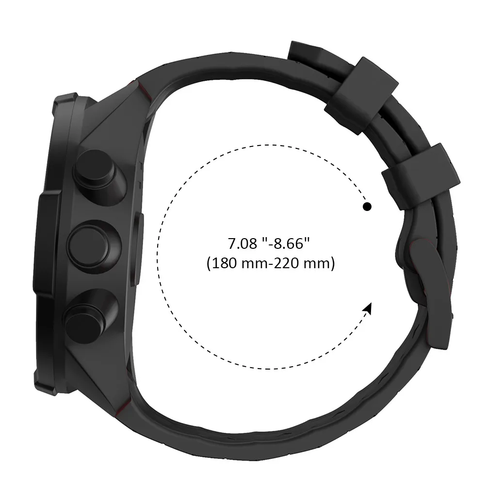 Ремешок силиконовый для SUUNTO 9 Baro Band спортивный браслет Spartan/9 24 мм|Ремешки часов| |