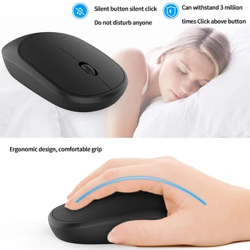 

2.4G Silent Wireless Mouse for Computer Laptop Travel Mice Mini Noiseless Ultra Slim Mouse