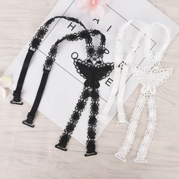 

1pcs White&Black Lace Bra Straps Butterfly Flower Cross Back Lady Girl Bra Straps Decoration Shoulder Straps Necessary
