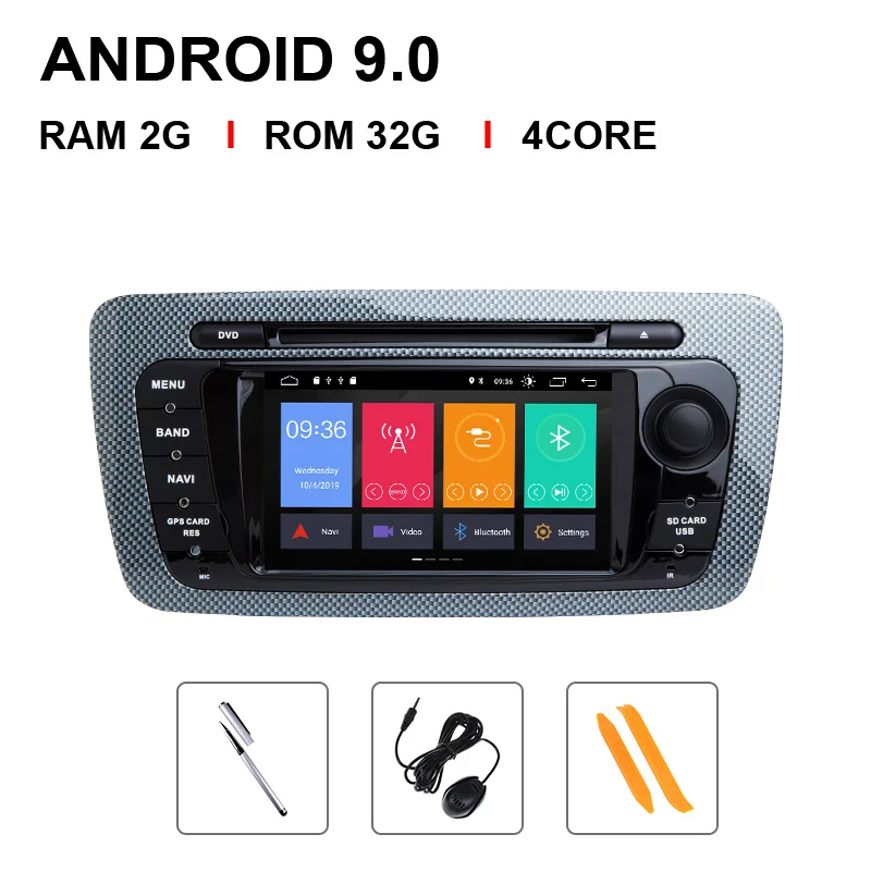 Ips DSP 64GB 2 Din Android 9,0 Автомобильный DVD Радио для Seat Ibiza 6J MK4 SportCoupe Ecomotive Cupra 2009-2013 gps Мультимедиа OBD RDS - Цвет: 4 Core 32 ROM