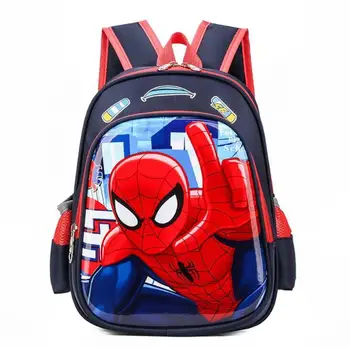 

Disney Children spiderman Backpacks Super heroes School Bag 3D Baby Boys Backpack Kids Children Cartoon School Bags