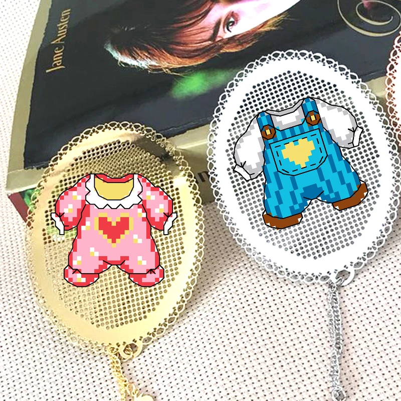 DIY ремесло Стич вышивка крестиком металлическая Закладка серебро Золотой