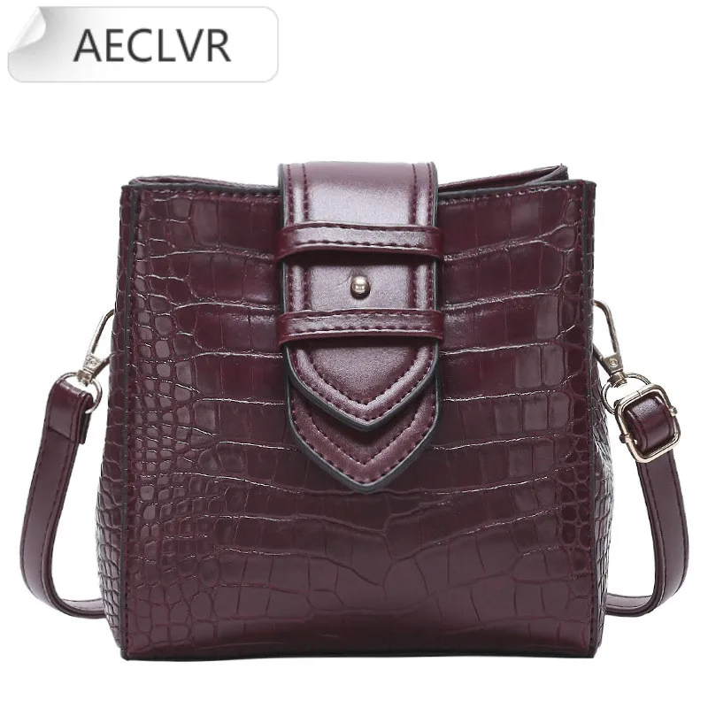 

Retro Bucket Bag Mini PU Leather Stone Pattern Crossbody Bags for Women 2020 Small Shoulder Messenger Bag Female Handbags Totes