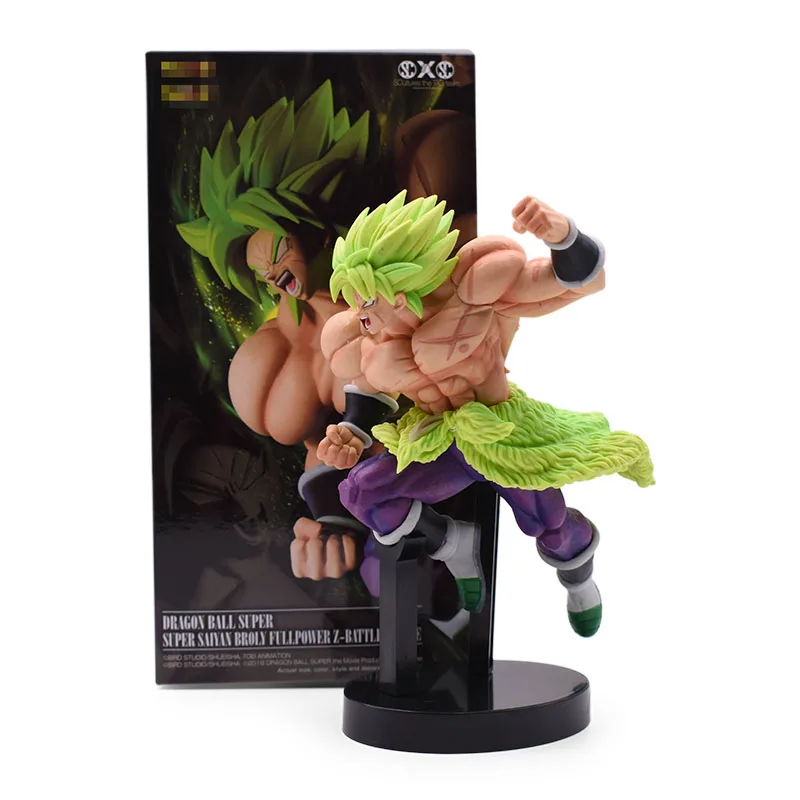 21 см Dragon Ball Супер фигурка Супер Saiyan Broly полная мощность Z Broli битва ПВХ фигурки аниме мультфильм модель DBZ игрушки куклы - Цвет: B with box