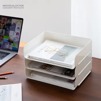 

Newly Stackable Desktop Storage Box Cosmetics Office Books Documents Storage Case VA88