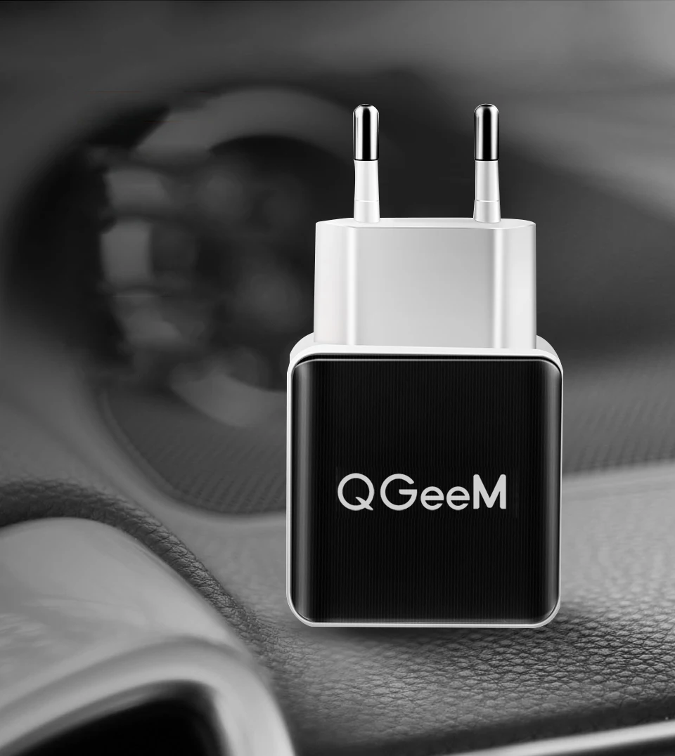 QGEEM QC 3,0 USB зарядное устройство волоконное быстрое зарядное устройство 3,0 быстрое зарядное устройство Портативный зарядный адаптер для телефона для iPhone Xiaomi Mi9 EU US