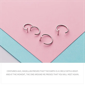 

Colusiwei Genuine 100% 925 Sterling Silver Geometric Collection Semicircle Hoop Earrings for Women Sterling Silver Jewelry