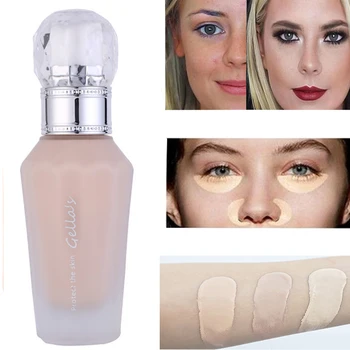 

Three-color universal durable waterproof foundation liquid moisturizing dark eye concealer concealed pore foundation liquid