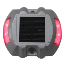 2 шт./упак. красный светодиодный светильник Алюминий дорожный отражатель на солнечной батарее с красный светодиодный светильник