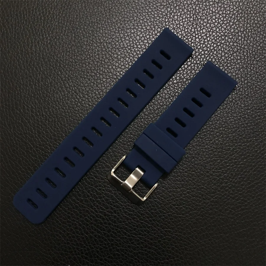 20 мм ремешок для Amazfit GTS BIP Смарт-часы ремешок 22 мм силиконовый браслет для Xiaomi Huami Amazfit GTR 47 мм/Stratos/Pace - Цвет: Темно-синий