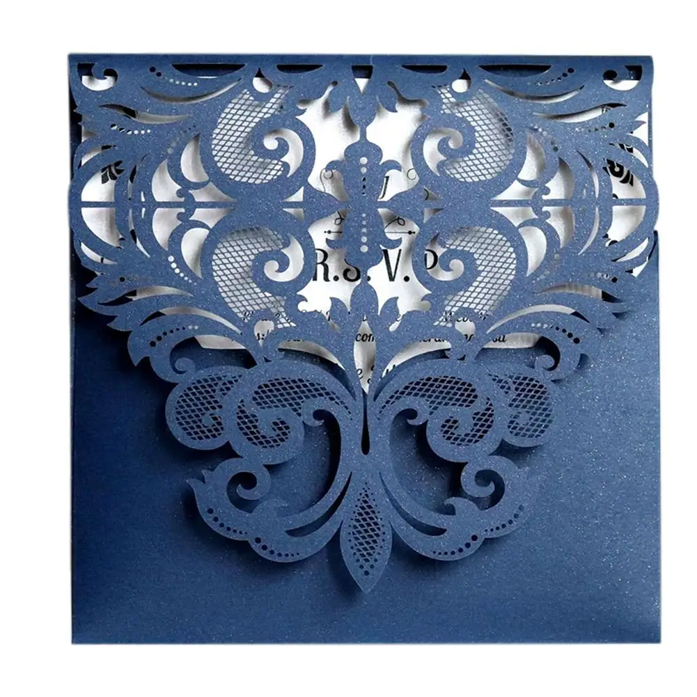  10Pcs Wedding Cards European Style Laser Cut Greeting Cards For Birthday Party Wedding Invitations  - 4.00043E+12