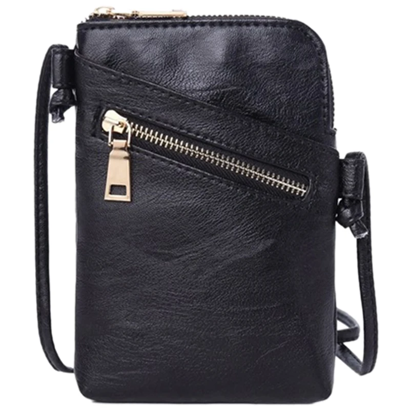 

Mini Simple Handbag PU Leather Messenger Bag Ladies Shoulder Bag Purse Clutch Bag Wallet Card Bag