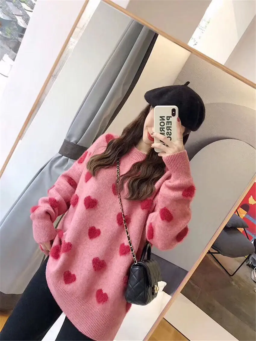 Heart Print Sweater