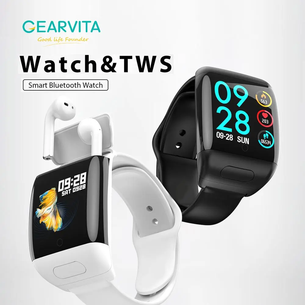 US $39.20 G36 Smart Watch with TWS true Wireless Bluetooth Earphone music Earbud Torntisc L16 ECG Heart rate Blood Pressure Smartwatch