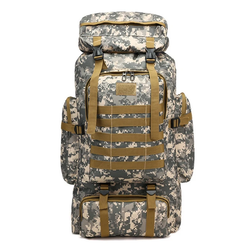 

Large Capacity Outdoor Climbing Backpack Military Tactical Pack Rucksack Shooting Camping Bag Molle System Trekking Daypack New