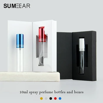 

30piece/lot 10ml spray perfume bottles and boxes Atomizer perfume mini spray bottles Print logo extra charge