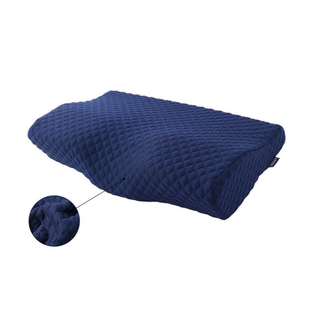 DIDIHOU Memory Foam подушка массажные подушки для сна Ортопедическая подушка подушки с эффектом памяти Kussens Oreiller Almohada Шейная подушка - Цвет: navy