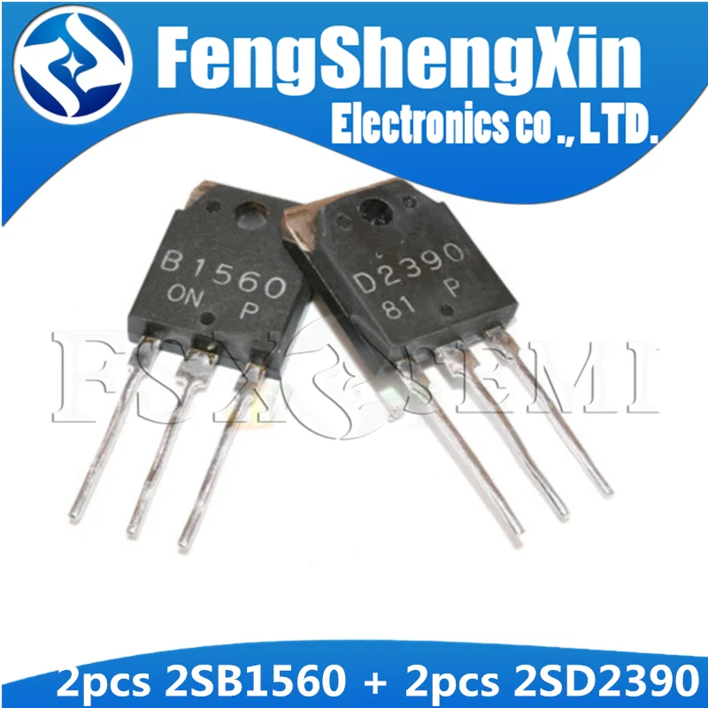 

4PCS B1560 D2390 2 pairs (2pcs 2SB1560 + 2pcs 2SD2390) Darlington sound tube TO-3P