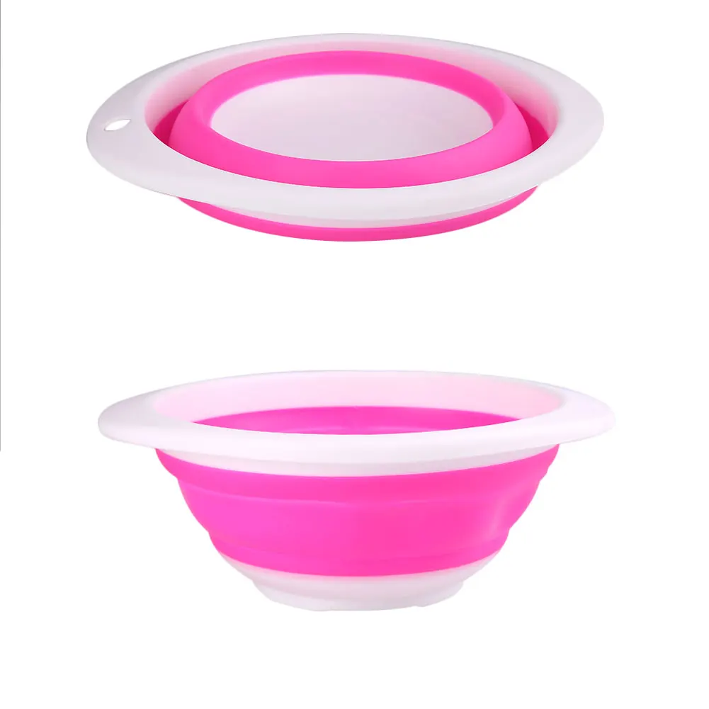 

Plastic Container 23cm Small Small Bowl Basin Functional Fishing Accessory Baits Light Plate Folding Type Durable