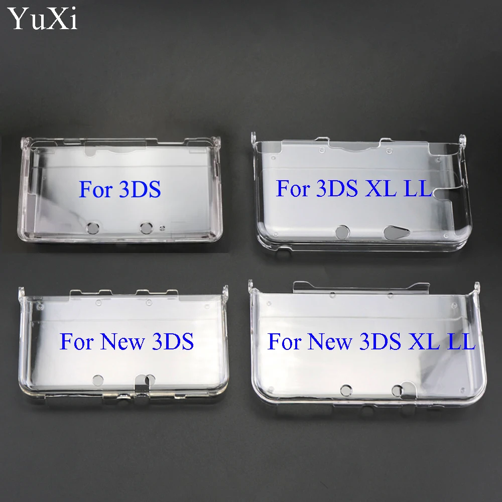 Leggero Rigido Di Plastica Trasparente Di Cristallo Dura Protettiva Borsette Copertura Della Cassa Della Pelle Per Nintendo New 3Ds/3Ds Xl Ll /3Ds Xl 