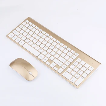 

Smooth Body 2.4GHz Wireless Keyboard and Mouse Combo 102 Keys Low-noise Wireless Keyboard Mouse for Mac Pc WindowsXP/7/10 Tv Box