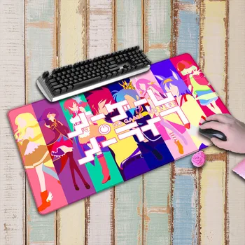 

NO Game No Life Anime Extra Large Mouse Pad Gaming Mousepad Natural Rubber Gaming Mouse Mat with White Locking Edge