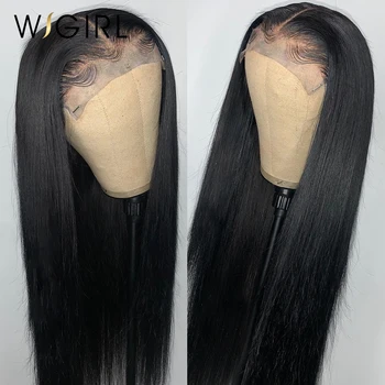 

Wigirl 28 30 inch 4x4 Lace Front Human Hair Wigs Pre Plucked Brazilian Straight Remy Lace Frontal Wig For Black Women