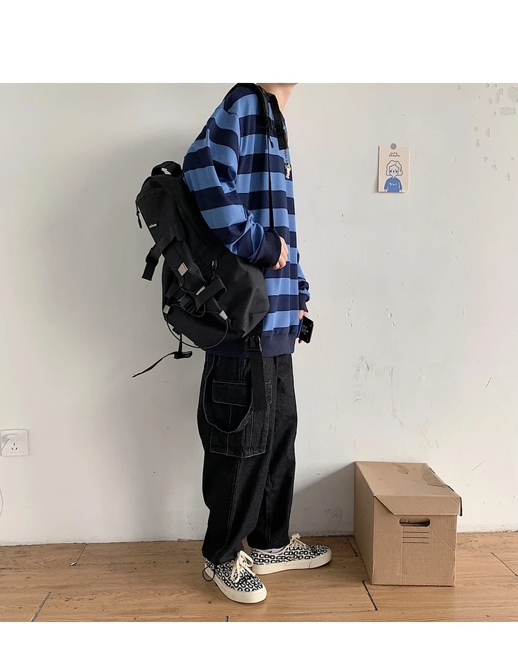 Men's 13 Color Full High-quality Coats Stripe Printing Hoodies Mens Cotton Clothes Pullover Casual Loose Sweatshirts Size M-5XL