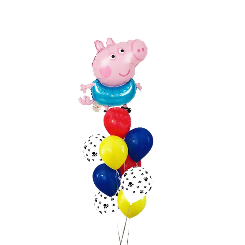 11 шт. фольгированные шары Свинка Пеппа Детские вечерние украшения на день рождения Детские балоны мальчик девочка душ гелий точка латексные воздушные шарики, детские игрушки