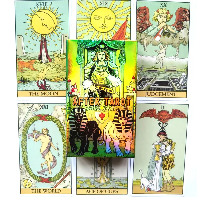 After Tarot Cards Board Games Tarot Divination Deck 78 Sheet English Pdf  Guide Book Playing Card Oracle Wisdom Home Party Family - Card Games -  AliExpress