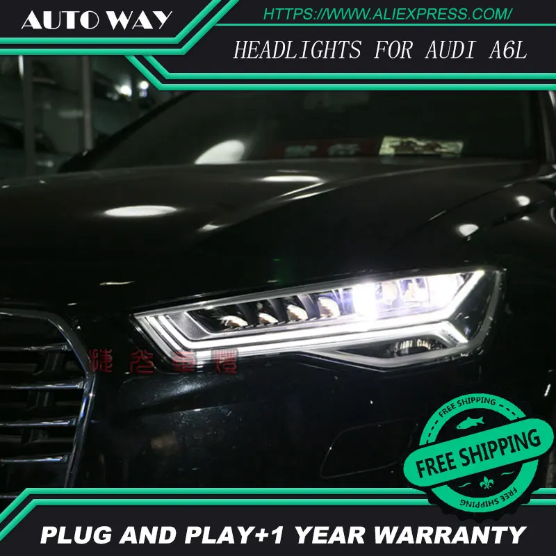 Автостайлинг передняя фара для Audi A6L A6 2012 2017 передние фары s светодиодный DRL