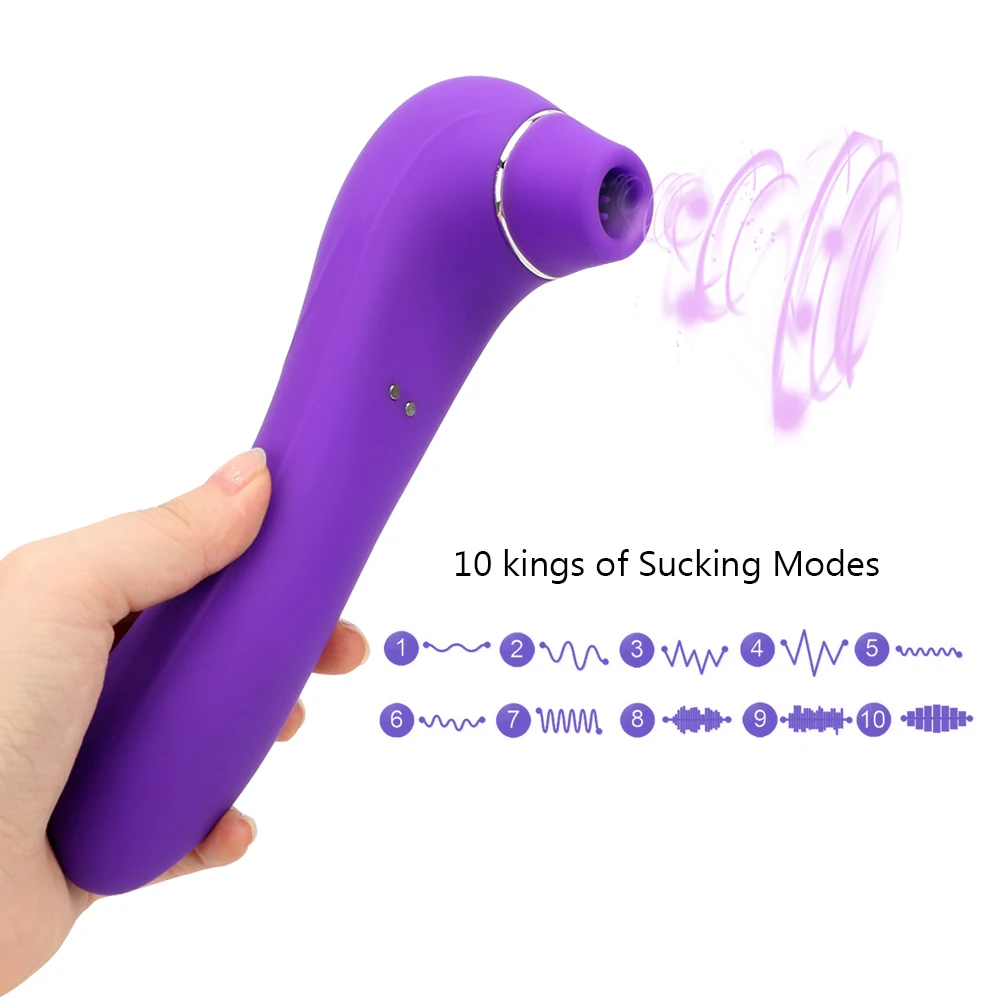 Lingua del capezzolo Vibrante Succhiare Leccata orale Succhiatore del clitoride Vibratore Silicone 10 velocità Stimolatore clitorideo S orale_voghion.com