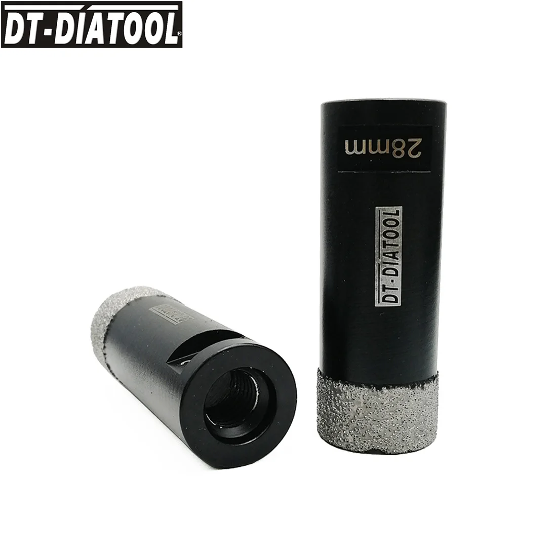 DT-DIATOOL 2pcs M14 Dia 28mm Vacuum Brazed Diamond Dry Drill Core Bits Porcelain Tile Hole Saw Granite Marble Stone Drilling Bit dt diatool 2pcs 5 8 11thread dia20mm laser welded crown segments diamond dry drilling core bits hard granite marble nature stone