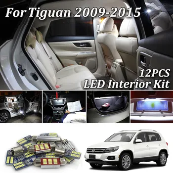 

12pcs Super Canbus Error Free White LED Light Bulbs Interior Package Kit For 2009-2015 Volkswagen Tiguan Map Light VW-C-18
