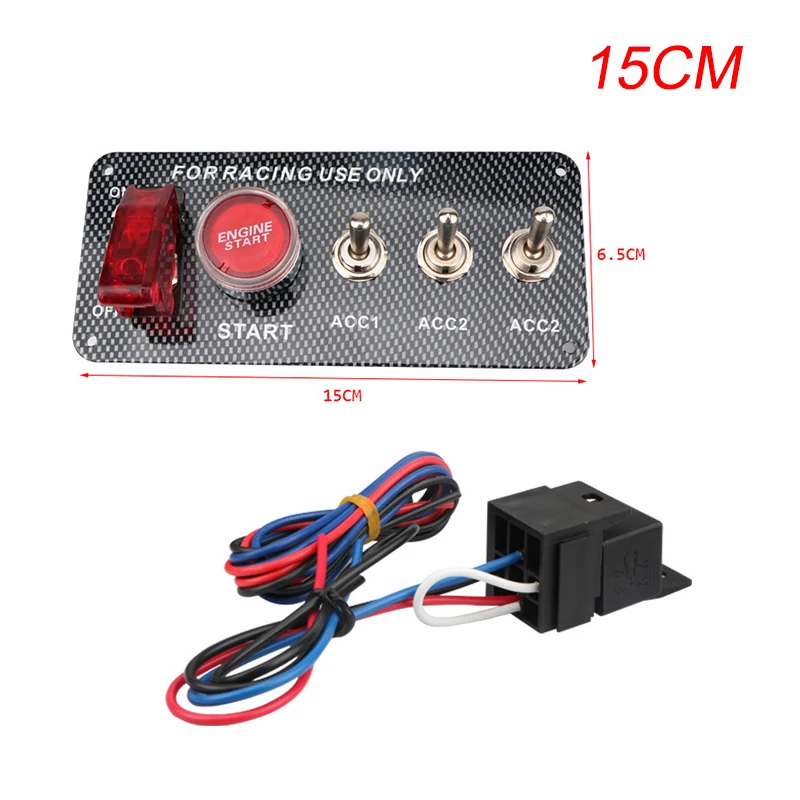 12V LED Modified Ignition Switch Panel Engine Start Push Button Set  Universal for Power Speediness  Racing Car AliExpress