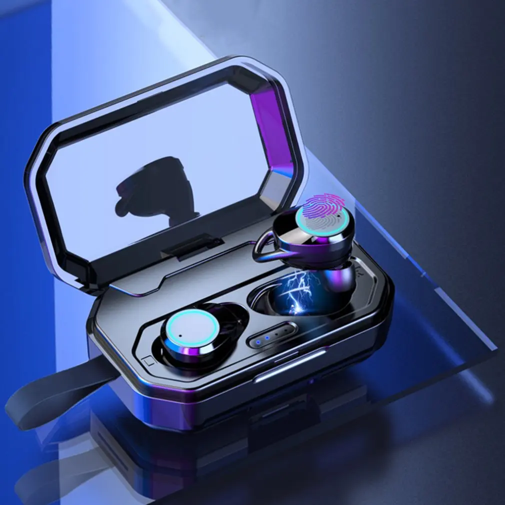 ONLENY TWS 5,0 Bluetooth наушники беспроводные наушники IPX7 водонепроницаемые стерео наушники 3300 мАч светодиодный внешний Смарт-аккумулятор