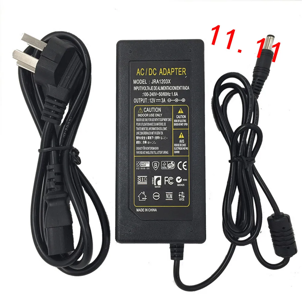 220v до 12v3a 36w настольный адаптер питания с ЖК-дисплеем импульсный источник питания