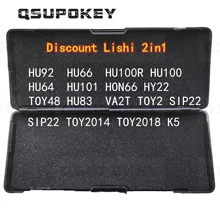 1PCS Big Discount Lishi 2in1 Tool HU92 HU66 HU100R HU100 HU64 HU101  Locksmith Tools For a Special offer On Sales Lishi tools