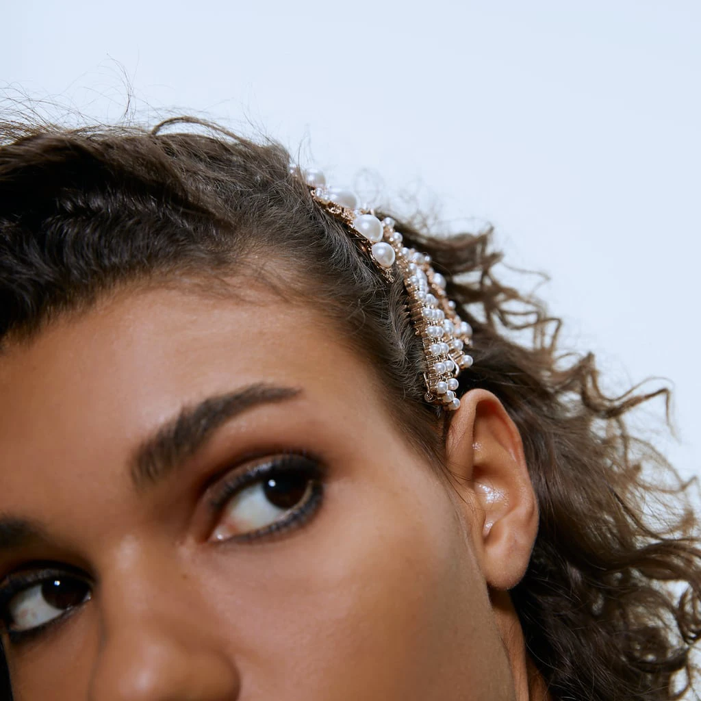 Новые Модные Элегантные синмитированные шпильки с жемчугом для женщин аксессуары трендовые винтажные роскошные цветочные украшения для волос