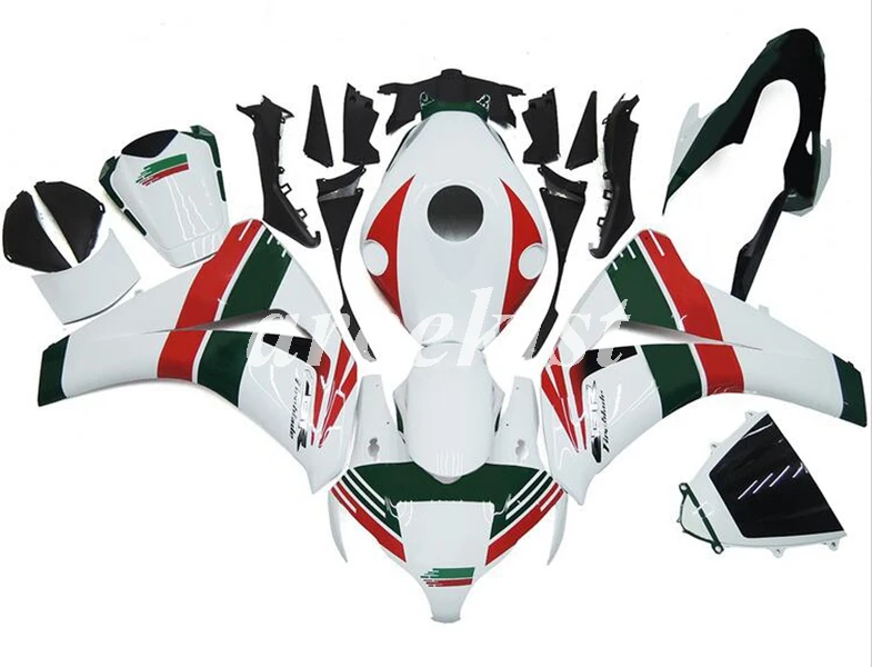 ABS инъекции мотоцикл обтекатели комплект Подходит для Honda CBR1000RR 2008 2009 2010 2011 1000RR 08 09 10 11 кузов комплект белого и красного цвета