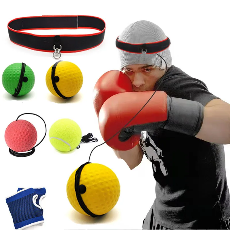 Boxing Speed Ball Sports Exercise Training Equipment for Fitness Punching Head-mounted Balls Gloves Workout Tennis Kids Unisex