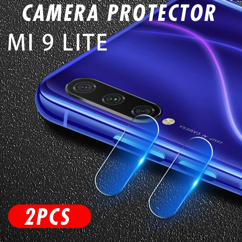 2в1 Защитное стекло для xiaomi mi 9 lite, безопасные очки, пленка для объектива камеры, защита экрана на xio mi xao mi xia mi 9 lite - Цвет: 2Pcs