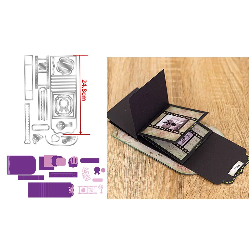 

Creative Waterfall Card Dies Scrapbooking Metal Cutting Die For DIY Embossing Cards Making Decorative Crafts Supplies New 2019