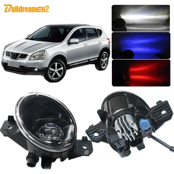 

Buildreamen2 For Nissan Qashqai 2007 2008 2009 2010 2011 2012 2013 Car H11 LED Lamp Lens Fog Light Devil Eye DRL Function 12V